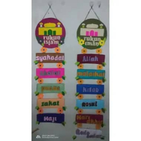 hiasan dinding rukun iman rukun Islam flanel murah Rukun iman