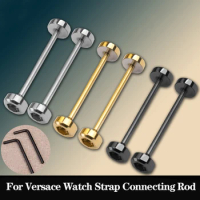 Watchband Shaft Connecting Rod Lug Screw Tube Rod Link Kit Replacement Versace 24mm Watch Steel Strap Joint Accessory with Tools
