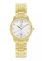 Roscani Roscani Grace B73 (Curved Crystal + Platinum Plating) Gold White Bracelet Women Watch
