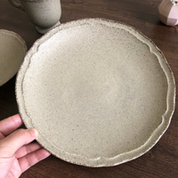 日本Rinka古典鐵銹釉盤子24cm_《大盤 輕量級食器 美濃燒 復古 麵盤 圓盤 盤皿 咖哩》