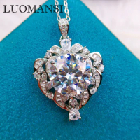 Super Flash 5CT 11MM VVS1 D Moissanite 925 Necklace Passed Diamond Test High Jewelry Wedding Anniversary Party