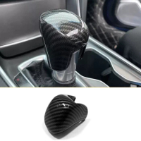For Honda Vezel HEV HRV 2021 2022 2023 ABS Carbon Fiber Gearbox Gear Shift Head Knob Frame Cover Trims Car Interior Accessories
