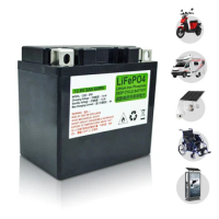 12.8V 5Ah 7Ah 9Ah Motorcycle LiFePO4 Battery Starter CCA 200A-400A Built in BMS Lithium Battery Voltage Protection Scooter ATV