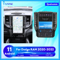 Android 11 Touch Screen Car Radio For Dodge RAM 20-22 GPS Navigation 4G Video Carplay Multimedia Player Video Carplay 2Din Unit