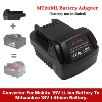 MT20ML Adapter Converter for Makita 18V BL1830 BL1850 Converted To for Milwaukee 18V Li-ion Battery Cordless Power Tool Use