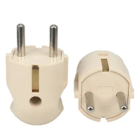 EU European 2 Pin AC Electrical Power Socket CE Rewireable Plug Male Outlets Adapter Extension Cord Connector 16A