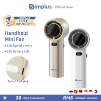 【NEW LAUNCH】Simplus Handheld Mini Fan 100 Speed Levels Max 15h Runtime 10m/s Airflow Type-C Charging