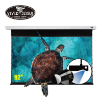 VIVIDSTORM PRO PA 92 inch Slimline Ceiling mounted screen ALR Sound Acoustically Transparent screen for ultra short projector