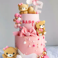 Luxury Big Teddy Bear Cake Decoration Teddy Bear Baby Shower Decoration Teddy Bear Birthday Cake Decoration Baby Shower Cake
