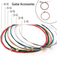 6PCS Acoustic Guitar Strings E-A String Classic Steel Copper Alloy Instrument Accessories Sufficient Ukulele Gears