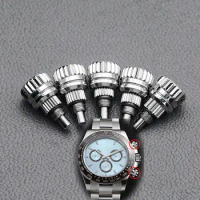 Watch Crown Screw Pusher Fit Daytona Rolex Watch Case 116500 116520 Aftermarket Watch Repair Parts