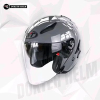 KYT GALAXY FLAT-R SOLID DOUBLE VISOR ORIGINAL - Helm half face kyt gorilla XL