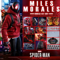 In Stock Hottoys Ht 1/6 Vgm50 Spiderman Miles Morales Cat Suit Edition Collectible Toy Action Figure Model Cool Fancy Gift