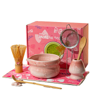 High-Value Matcha Tea Set Kiln-Change Glaze Hundred-Book Stand Tea Whisk Japanese Matcha Set Matcha 