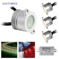1W LED Handrail Lights IP65 Stadium Grandstand Sidewalk Stairs Railings Recessed Spot Downlights With Driver 110V/220V