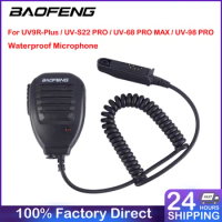 New Baofeng Radio Waterproof Speaker Mic Microphone PTT for Portable Two Way Radio Walkie Talkie UV-9R / UV-9R Plus / UV-S22 PRO