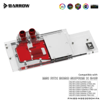 Barrow GPU Water Block For MSI 3090 3080 TI RTX GAMING X,TRIO 10G 24G,5V Light,Support Mount Original Back Plate ,BS-MSG3090M-PA