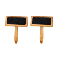 Wooden Carding Brushes Needle Felting Cleaner Comb with Handle Professional Needle Felting Hand Carders for Spinning