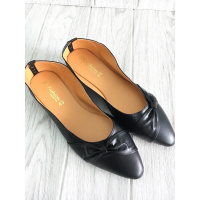 Jollymum 🇲 🇾   SYI Plus Size 41 - 45 Low Heel Women Pump Shoes Ribbon  Kasut Perempuan Wanita Saiz B