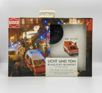 Mini 現貨 Busch 5750 HO規 消防車 藍色閃燈及音效
