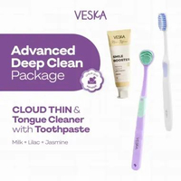 Veska by LEKA - Advanced Deep Clean Package - Cloud Thin + Tongue Cleaner + Toothpaste Jasmine