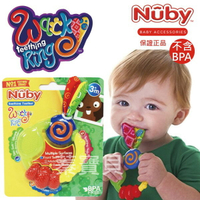 【onemore】美國代購 100%正品 Nuby 兔子牙膠固齒器 寶寶嬰兒 響紙咬咬膠玩具 全矽膠凝膠環 附商檢報關單