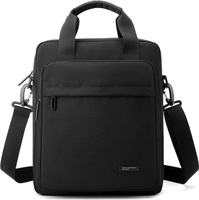 Mens Messenger Bag A4 Nylon Large Shoulder Bag Business Waterproof Casual Black Crossbody Bag for Wo