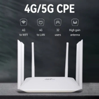 Dual Frequency Repeater 6 Antennas 4G Wifi Router with Sim Card Slot Mobile Hotspot 300Mbps Wireless Router Unlocked