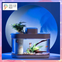 Geometry Amphibious Eco Fish Tank Pro Automatic Timing Feeding Wifi Smart Box Work With Mijia Full Color Gamut Lighting