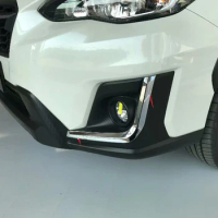 For Subaru XV 2018-2020 ABS Chrome Accessories Front Fog Light Lamp Cover Trim 2pcs