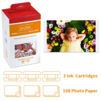 KP108IN Compatible for Canon Selphy Ink cartridge Photo Paper for Canon Photo Printer CP1200 CP1300 CP1500 CP1000 Photo Printer