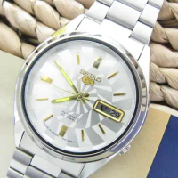 White vortex spiral dial Japanese automatic mechanical men's watch (made in Japan) seiko 5