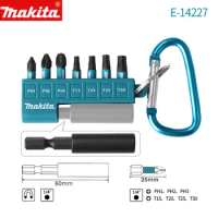 Makita E-14227 Screwdriver Set 8Pcs Hexagonal Cross Electric Driver Drill Bit Combination PH1 PH2 PH3 T15 T20 T25 T30