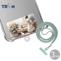 TRON GOOGLE Pixel 6水彩女人與白貓防摔 手機 掛繩 手機殼