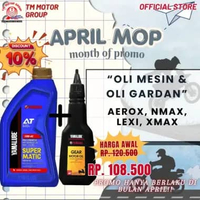PROMO BUNDLING! OLI MESIN DAN OLI GARDAN UNTUK MOTOR AEROX, NMAX, LEXI, XMAX (STOCK TERBATAS!!)