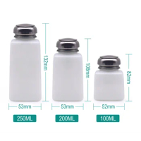 Plastic Empty Pump Dispenser for Refill Liquid Portable Nail Polish Remover Press Alcohol Dispenser Bottle Manicure Container
