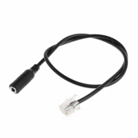 3.5mm Female to RJ9 RJ10 Adapter Cable Cord Converter Telephone Headset Phone