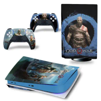 God War Game PS5 Skin Sticker Vinyl PS5 Disk Version Skin Sticker Decal Cover for PS5 Console and Controllers