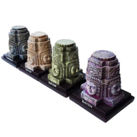 resin figure mental psychological sand table game box court therapy Cambodia Angkor Wat Khmer smiling Buddha