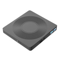 6 In 1 CD/DVD Player USB3.0 Type-C Portable CD Drive Compatible with Win Mac OS TF/SD Card Slots for Laptop Desktop PC Notebook