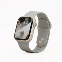 【General】Apple Watch 錶帶 SE2 / SE 簡約舒適防水矽膠壓扣運動錶帶(簡約灰)