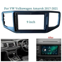 9 Inch Car Frame Fascia Adapter Android Radio Dash Fitting Panel Kit For VW Volkswagen Amarok 2017-2021