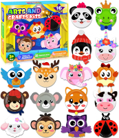16 Pack Arts And Crafts For Kids Toddler Crafts Animal Paper Plate Art Kit Gift For 3 4 5 6 Year Old