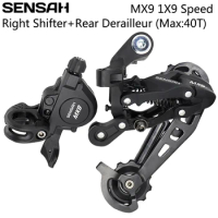 SENSAH MX9 1X9 Speed MTB Bike Derailleurs Groupset 9s 9v Right Shifter Lever Rear Derailleur for 32T/36T/40T Compatible SRAM