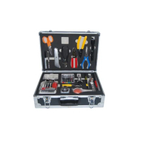 Assembly Stripping Splicing Termination Fiber Optic Tool Kit with Optical Power Meter and VFL and Fiber Cleaver