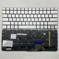 US Backlit Laptop Keyboard For HP Spectre 13-3000 13-3000ea 13-3000ed 13-3000ee 13-3000er 743897-001 Silver US Layout