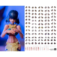 YAN Decal for Alphamax Skytube Anime Figure Moel Building Kits Face Eye Mouth Water Stickers for Modeler DIY Tools
