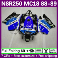 Fairing For HONDA NSR250R MC 18 NS250 NSR 250 R 250R CC 88 89 33No.136 MC18 PGM2 NSR250 R RR NSR250RR 1988 1989 Body blue respol