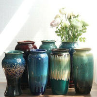 花瓶 陶瓷花瓶水培富貴竹花器客廳插鮮花乾花小花瓶窯變瓷器擺件 雙十一購物節