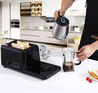 【免運】可開發票 110V多功能早餐機烤面包機多士爐帶電熱水壺一體機家用電熱燒水壺
